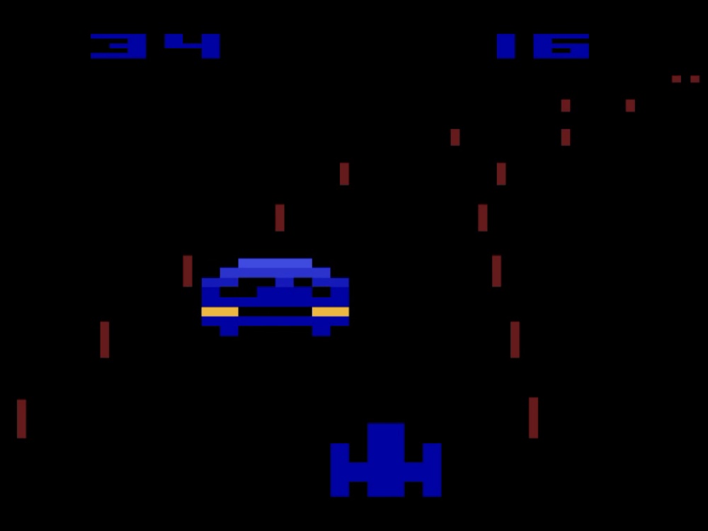 Gameplay of Night Driver for Atari 2600